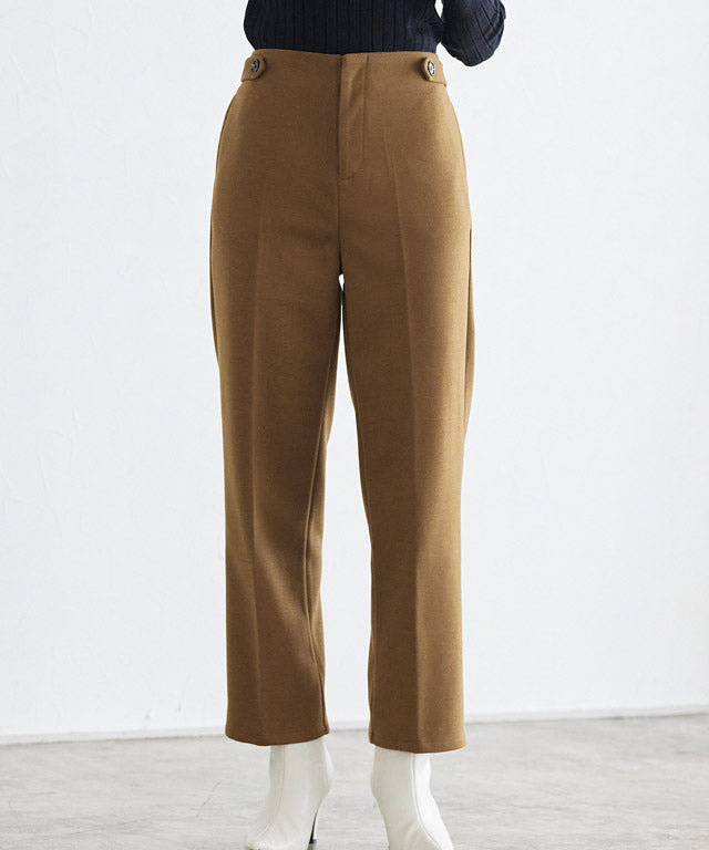 ウールタッチサイドボタンパンツ