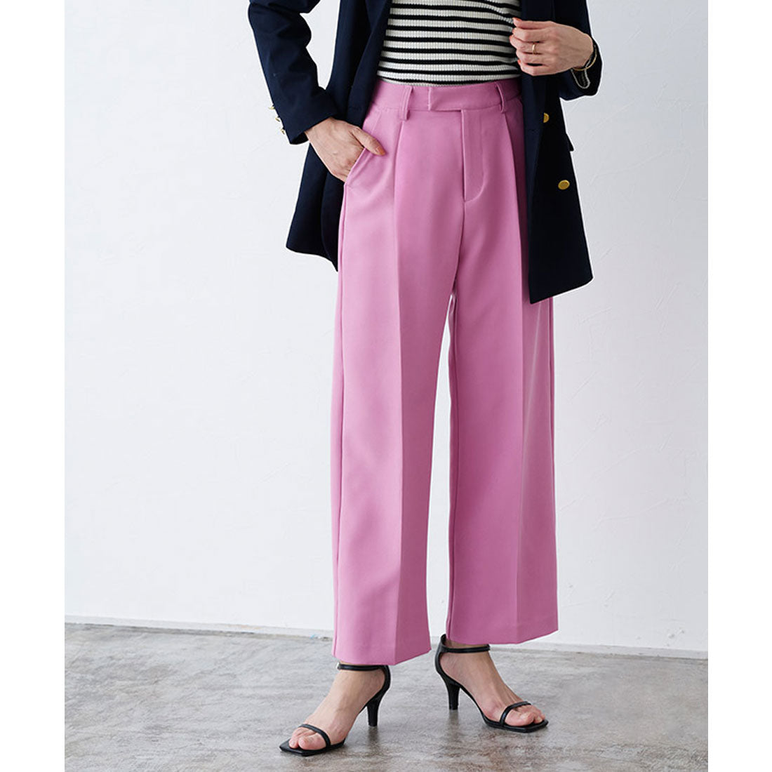 センタープレスボックスパンツ （オーキッドピンク） オーキッドピンク