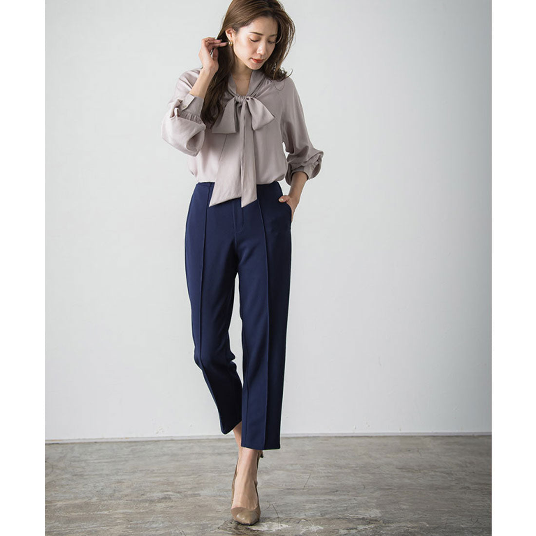 Pair Skin Pintuck Pants