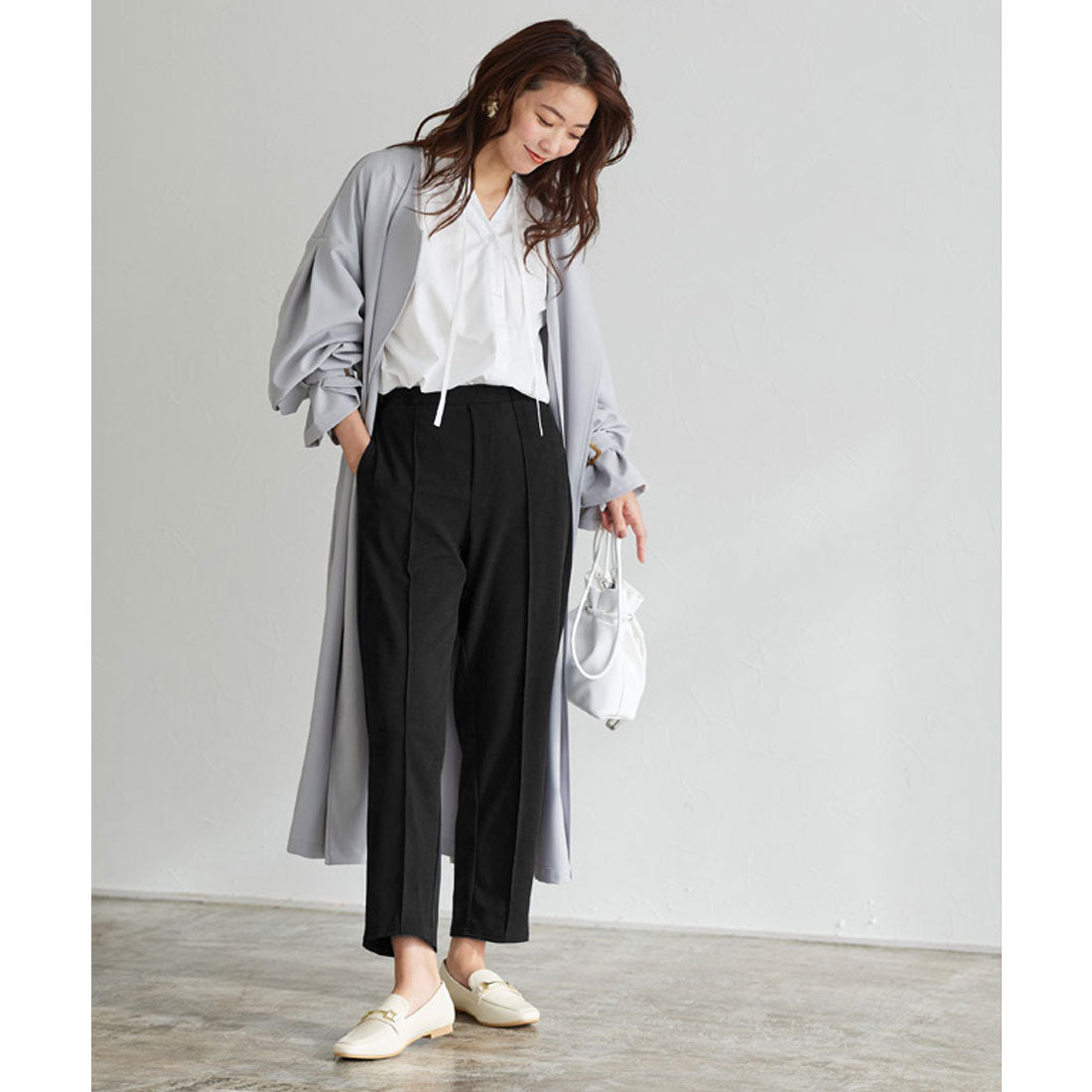 Pair Skin Pintuck Pants