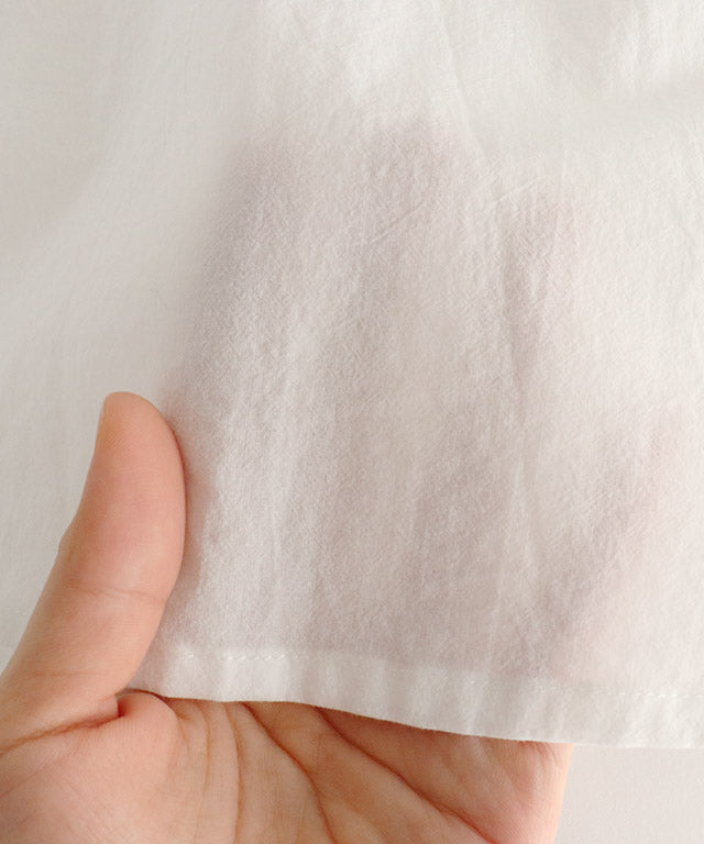 ギャザー切替ボリュームスリーブブラウス