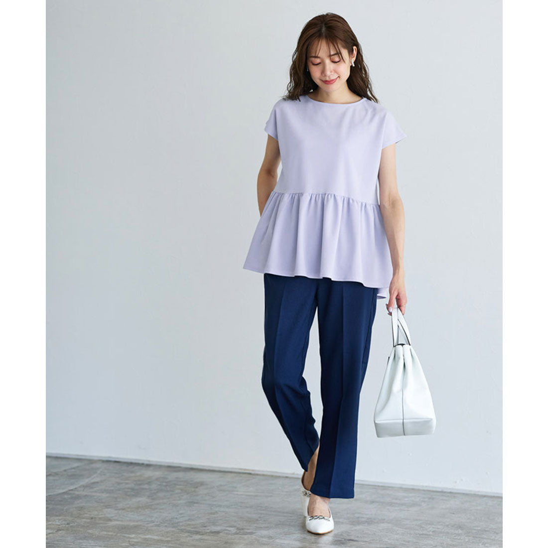 フレンチスリーブフレアTブラウス