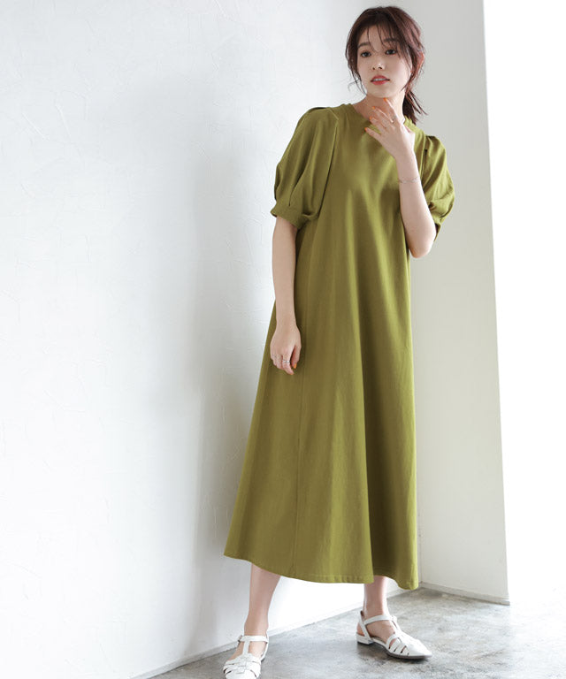 【低身高向け】泡袖連衣裙