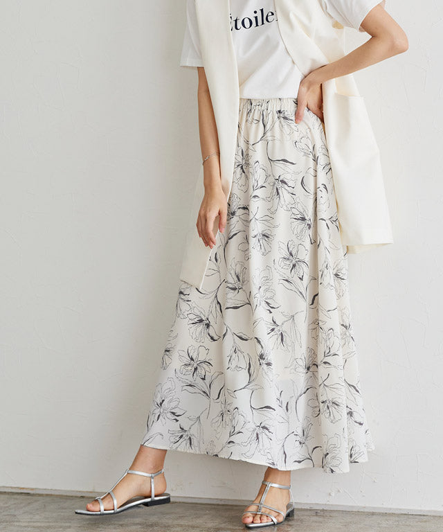 【低身長向け】選べる花柄ギャザースカート