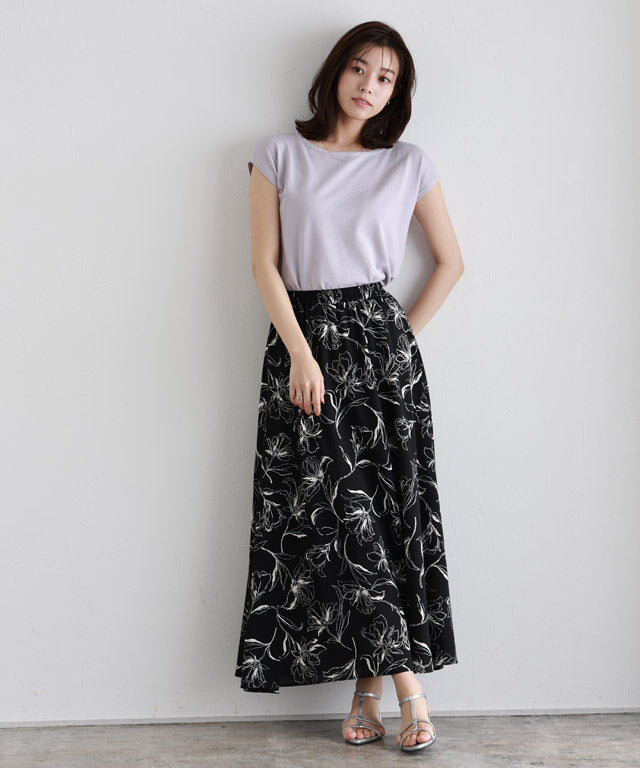 【低身長向け】選べる花柄ギャザースカート