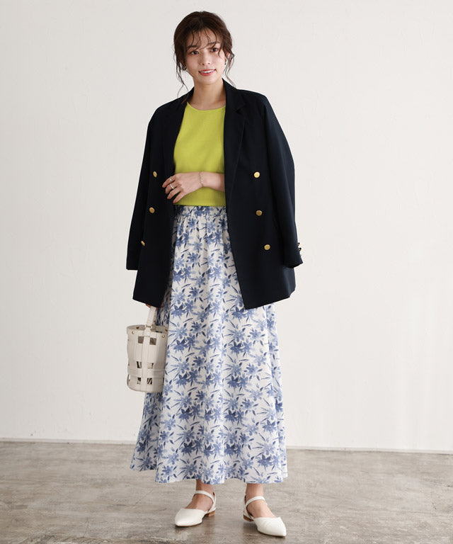 【低身長向け】選べる花柄ギャザースカート