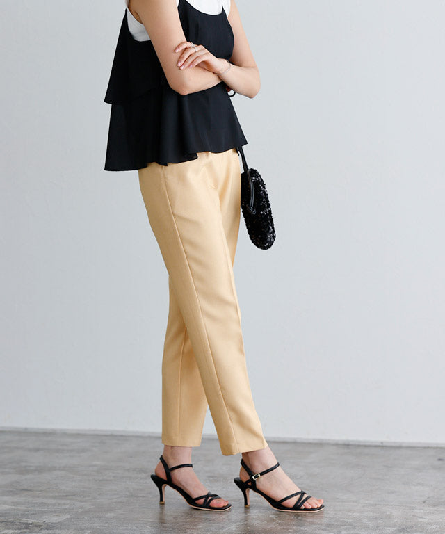 マーベラス バイ ピエロ marvelous by Pierrot 接触冷感リネンライクストレートパンツ （ライトピンク） ライトピンク