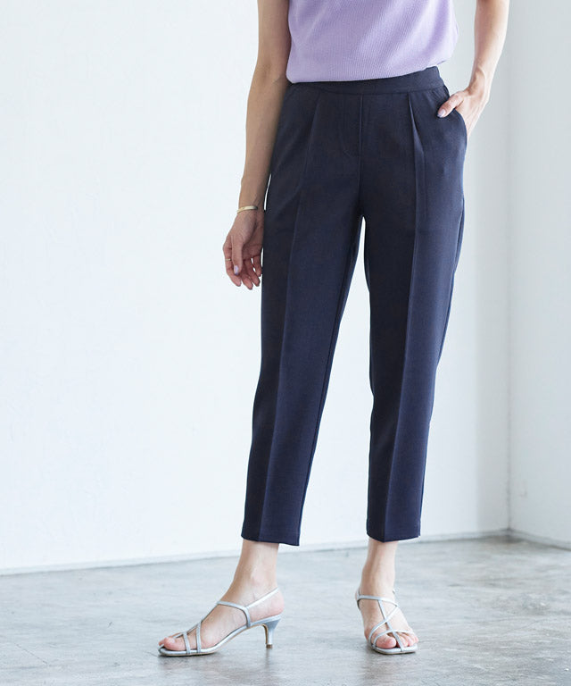 マーベラス バイ ピエロ marvelous by Pierrot 接触冷感リネンライクストレートパンツ （ネイビー） ネイビー