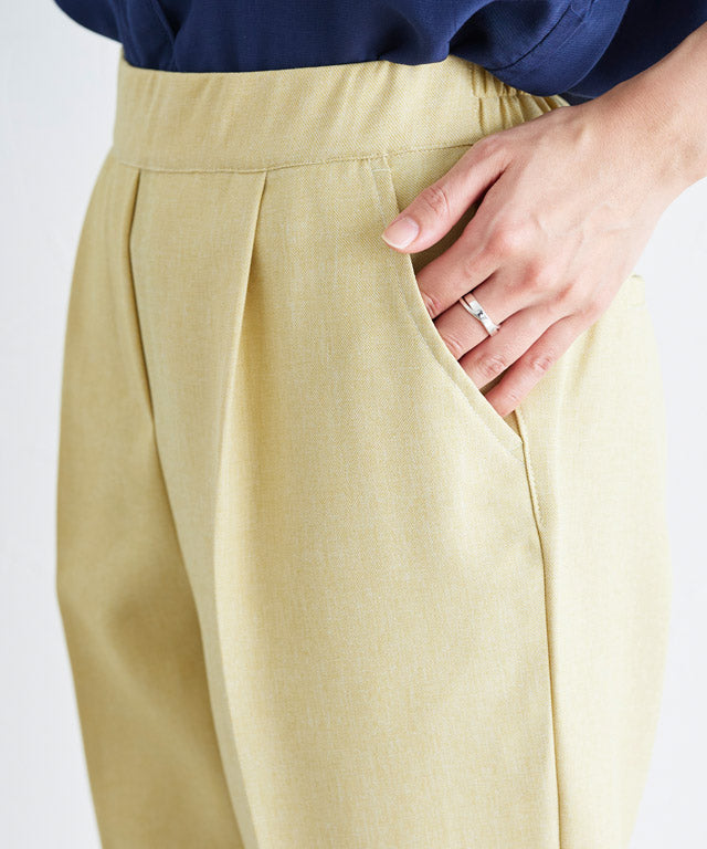 マーベラス バイ ピエロ marvelous by Pierrot 【高身長向け】接触冷感リネンライクストレートパンツ （ネイビー） ネイビー