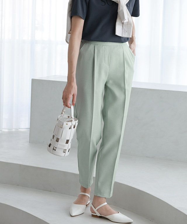 マーベラス バイ ピエロ marvelous by Pierrot 【高身長向け】接触冷感リネンライクストレートパンツ （ネイビー） ネイビー