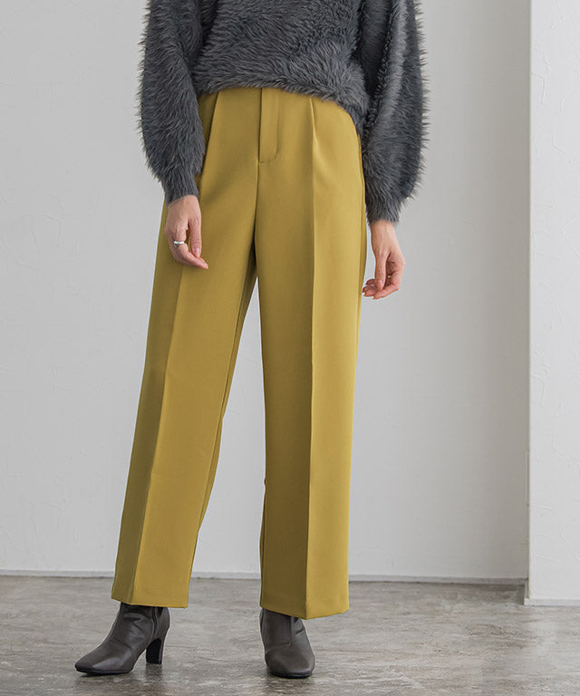 センタープレスボックスパンツ （マスタード） マスタード