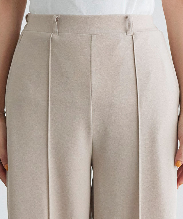 ペアスキンピンタックストレートパンツ