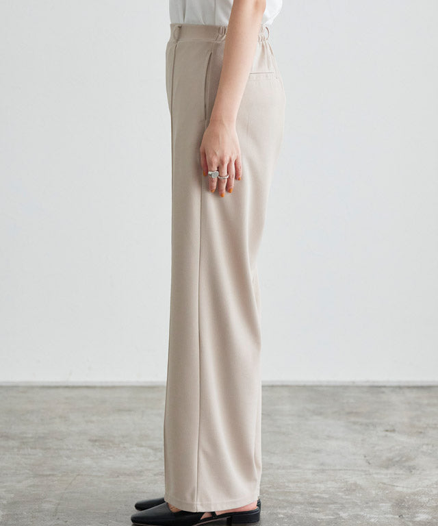 ペアスキンピンタックストレートパンツ