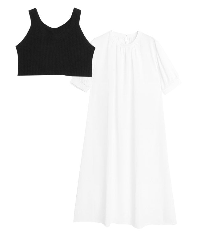 Marvelous by Pierrot [For short people] Knit bustier set dress