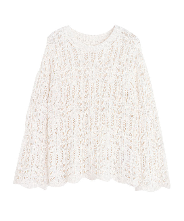 クロシェ編みニット