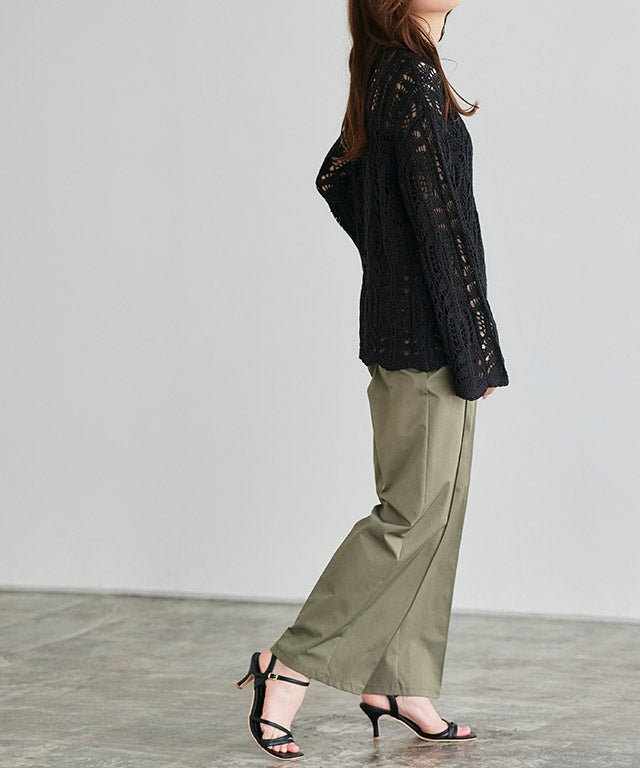 クロシェ編みニット