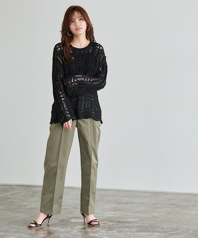 クロシェ編みニット