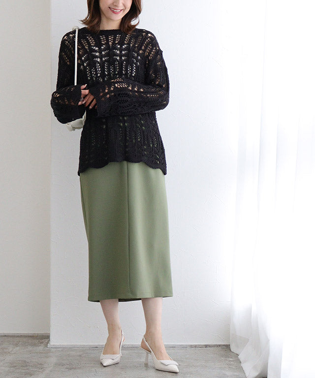 クロシェ編みニット