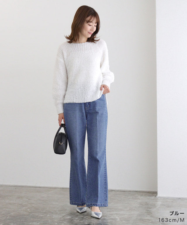 マーベラス バイ ピエロ marvelous by Pierrot 【NHK「あさイチ」紹介】フレアデニムパンツ