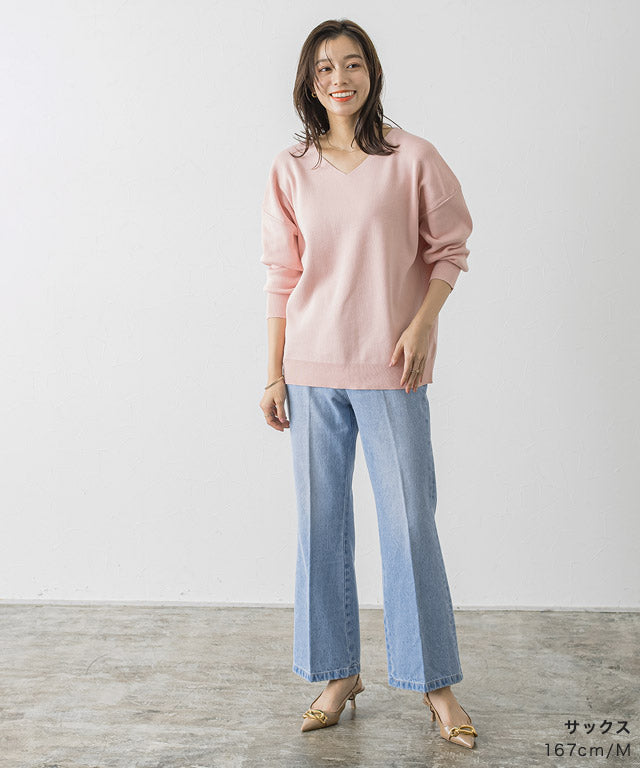 マーベラス バイ ピエロ marvelous by Pierrot 【NHK「あさイチ」紹介】フレアデニムパンツ