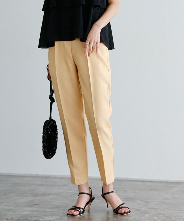 マーベラス バイ ピエロ marvelous by Pierrot 接触冷感リネンライクストレートパンツ （ライトオレンジ） ライトオレンジ