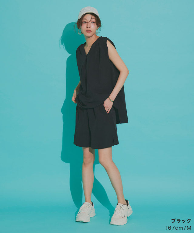 Marvelous by Pierrot 【For Short Stature】【Rash Guard】2-Way Tuck Design Flare Top