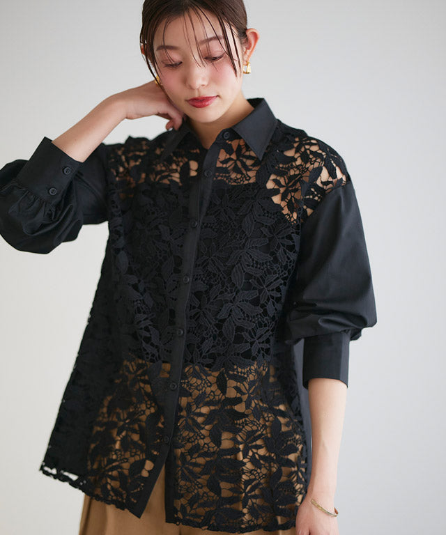 マーベラス バイ ピエロ marvelous by Pierrot ケミカルレースシャツ