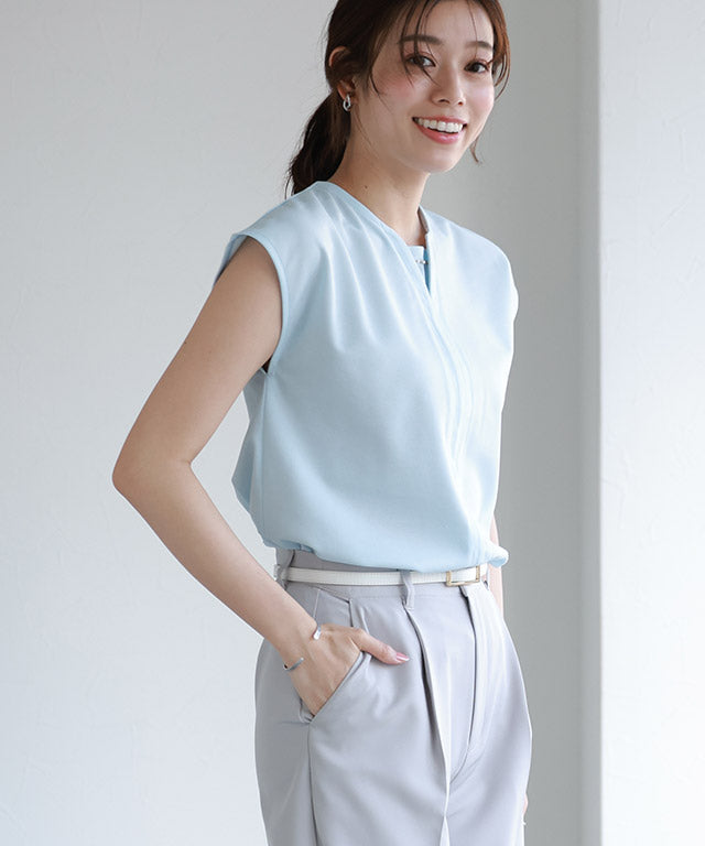 雙面珍珠點綴T恤襯衫