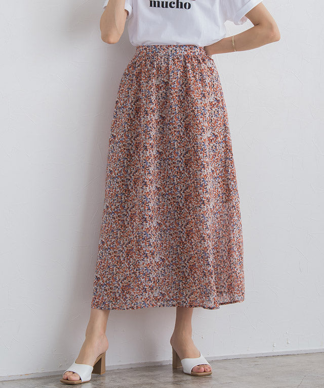 マーベラス バイ ピエロ marvelous by Pierrot ペイント柄ナロースカート