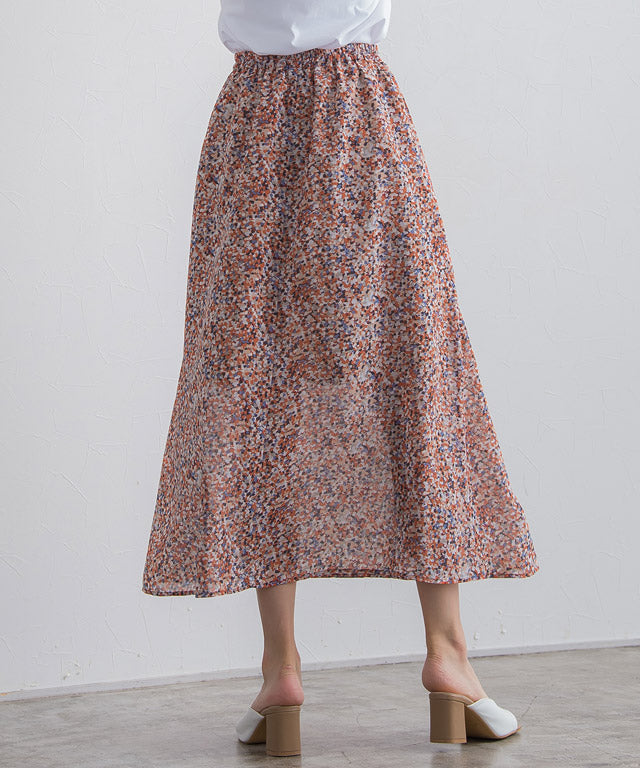 マーベラス バイ ピエロ marvelous by Pierrot ペイント柄ナロースカート