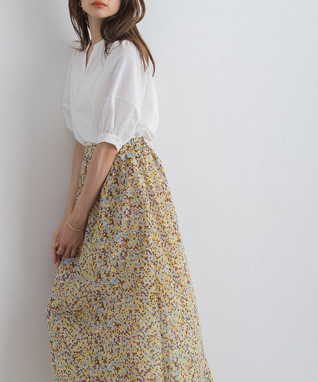 マーベラス バイ ピエロ marvelous by Pierrot ペイント柄ナロースカート