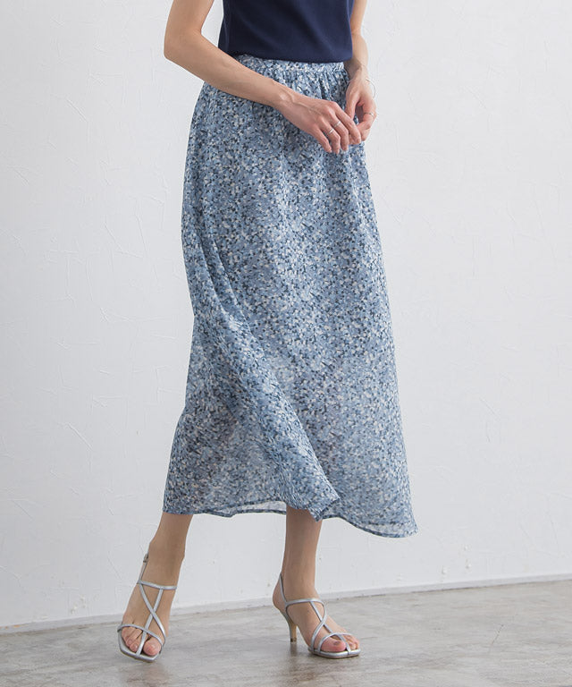 マーベラス バイ ピエロ marvelous by Pierrot ペイント柄ナロースカート