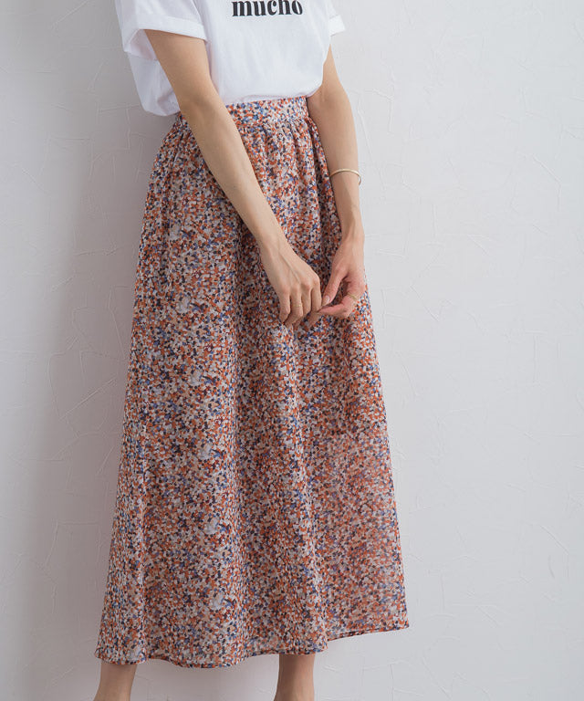 マーベラス バイ ピエロ marvelous by Pierrot ペイント柄ナロースカート