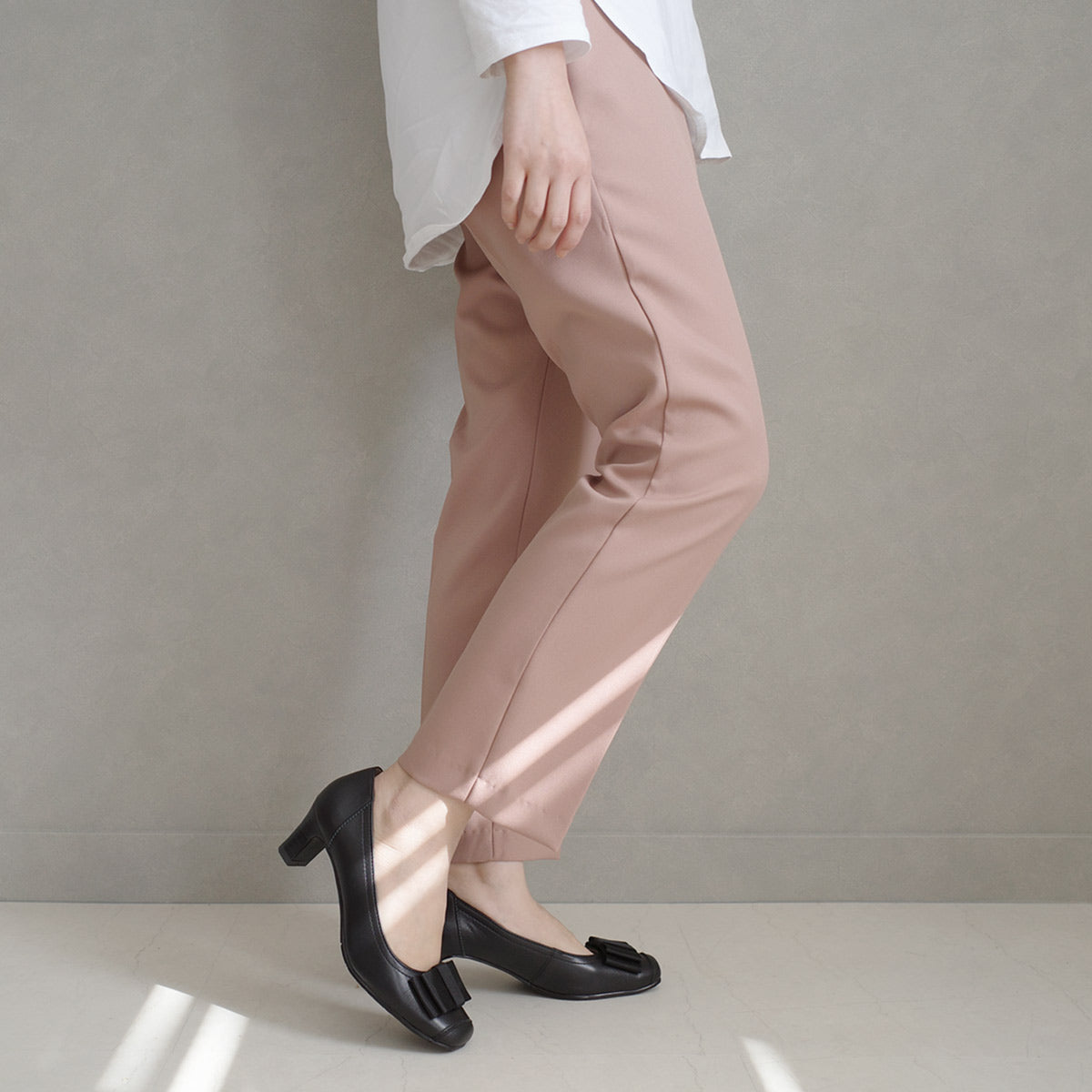 [Genuine Leather] Made in Japan Elegant pumps Comfortable 3E ribbon pumps for women PO6414