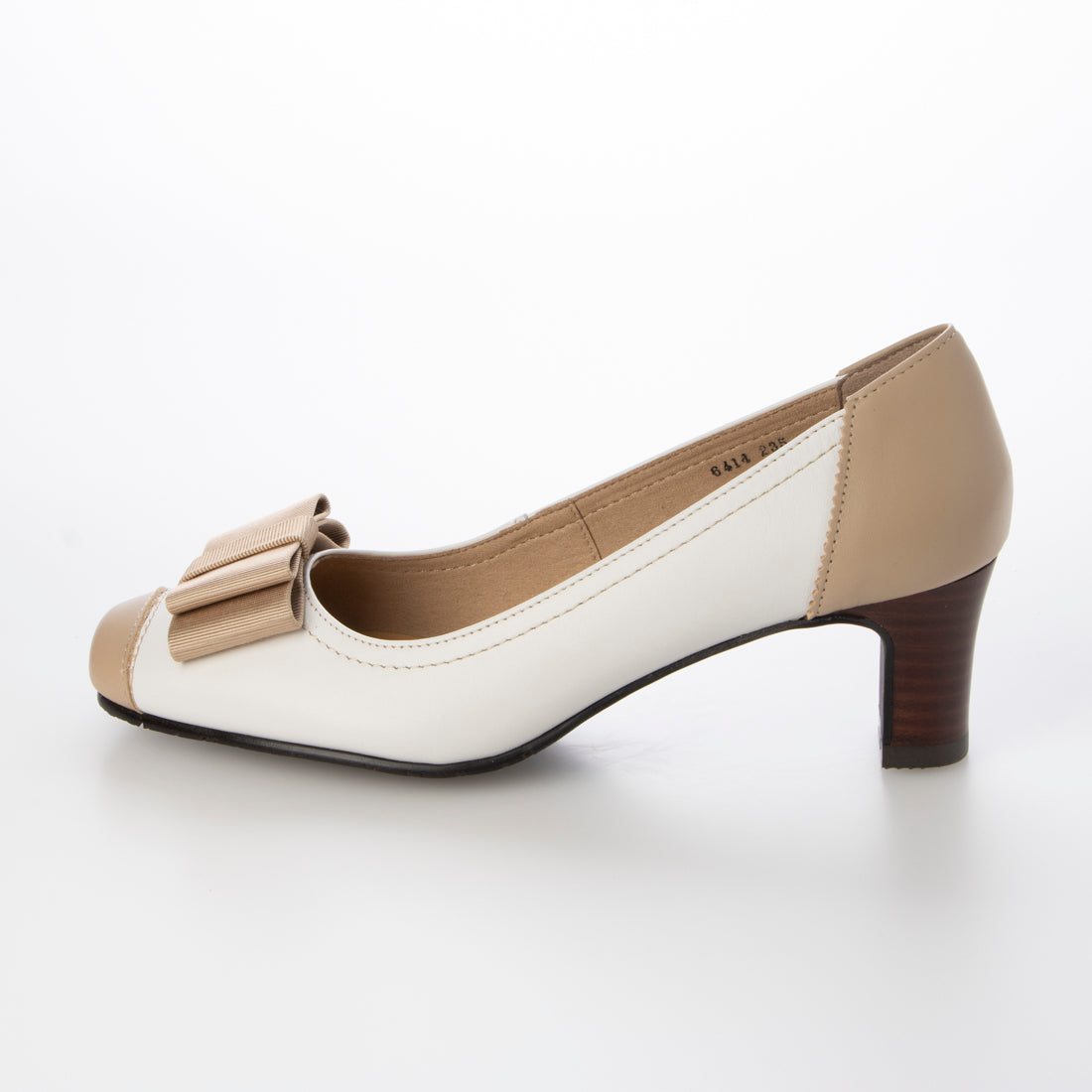 [Genuine Leather] Made in Japan Elegant pumps Comfortable 3E ribbon pumps for women PO6414