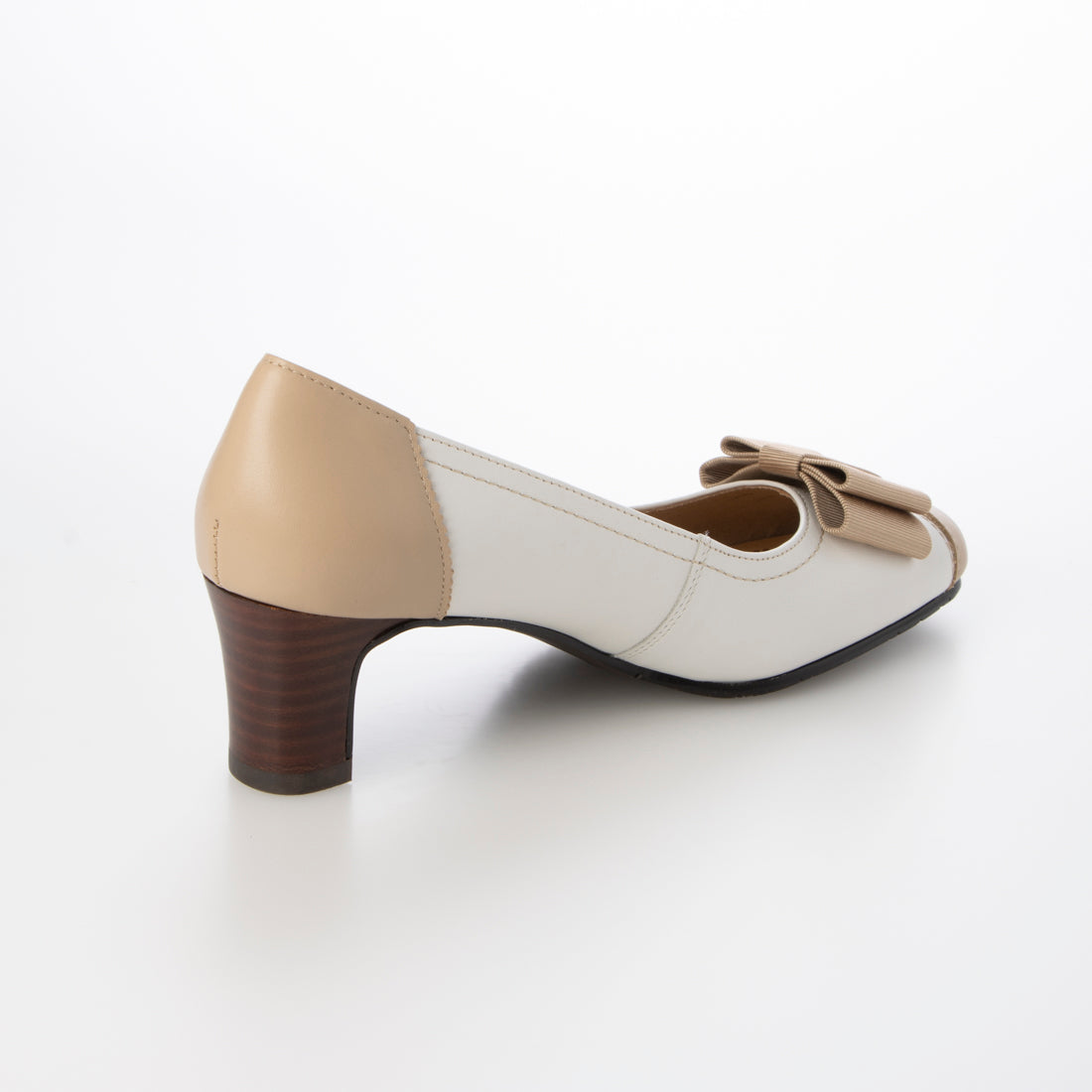 [Genuine Leather] Made in Japan Elegant pumps Comfortable 3E ribbon pumps for women PO6414