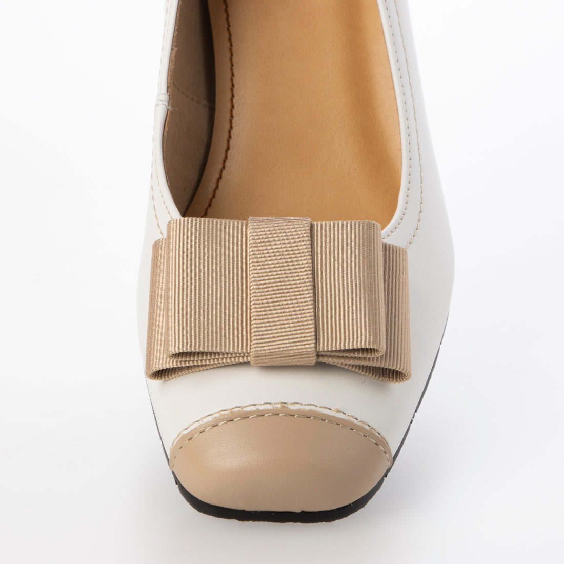 [Genuine Leather] Made in Japan Elegant pumps Comfortable 3E ribbon pumps for women PO6414
