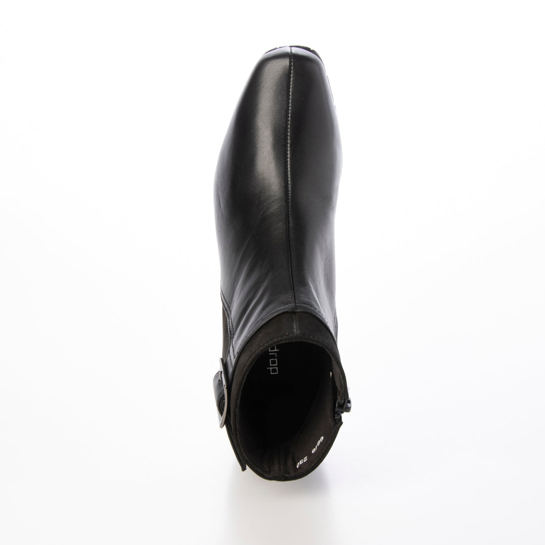 [Genuine Leather] Short Boots Boots Leather 6cm Heel Women's Easy to Walk Leather Boots black
