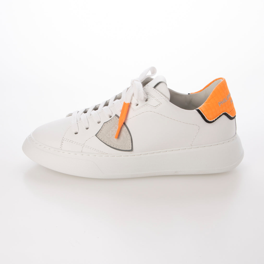 フィリップモデル PHILIPPE MODEL TEMPLE LOW MAN VEAU （BLANC ORANGE） BLANC ORANGE