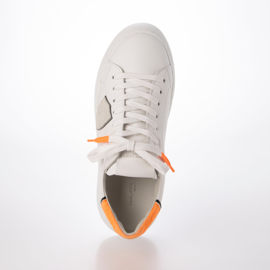 フィリップモデル PHILIPPE MODEL TEMPLE LOW MAN VEAU （BLANC ORANGE） BLANC ORANGE