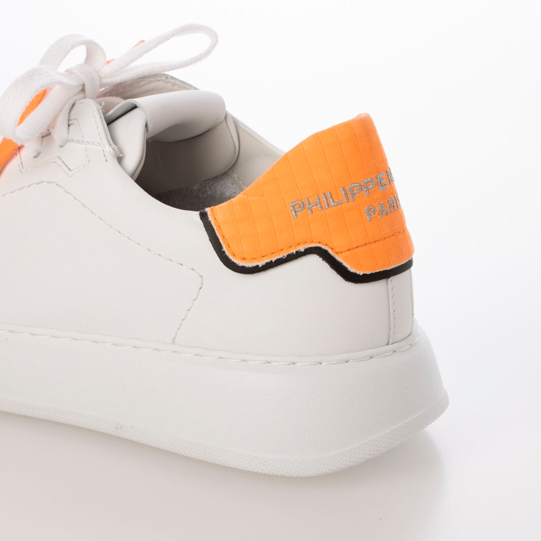 フィリップモデル PHILIPPE MODEL TEMPLE LOW MAN VEAU （BLANC ORANGE） BLANC ORANGE
