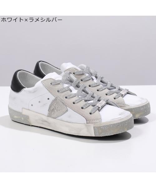 フィリップモデル PHILIPPE MODEL PHILIPPE MODEL スニーカー PRSX ローカット （ホワイト×ラメシルバー） ホワイト×ラメシルバー