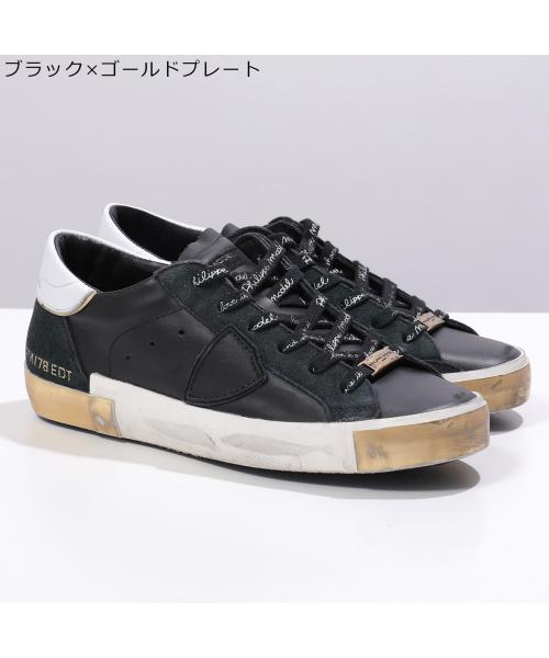 フィリップモデル PHILIPPE MODEL PHILIPPE MODEL スニーカー PRSX ローカット （ブラック×ゴールドプレート） ブラック×ゴールドプレート