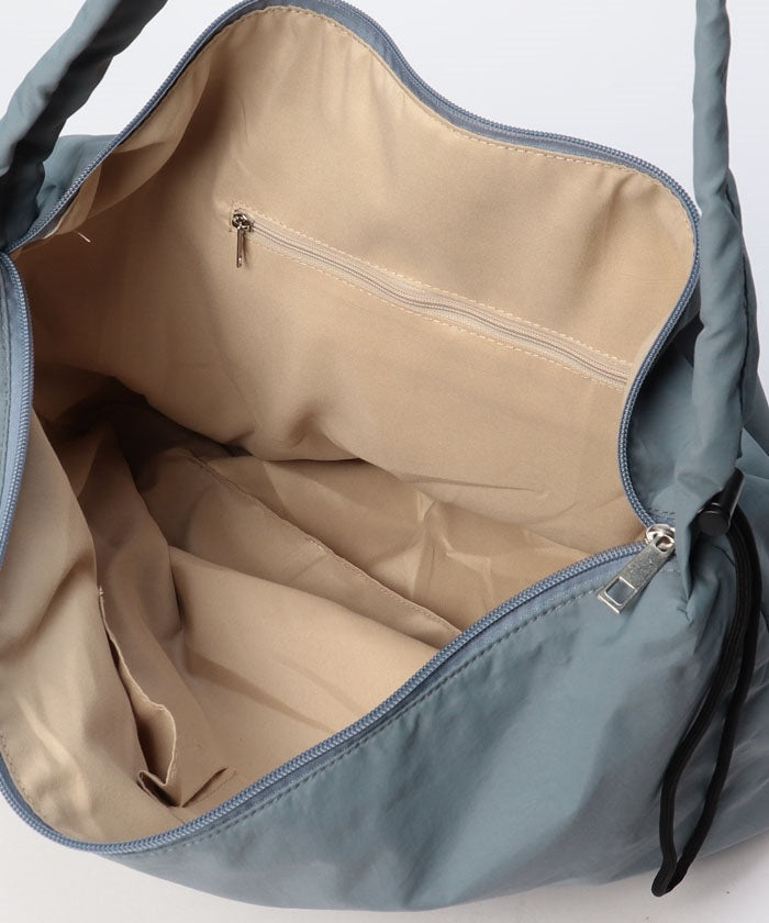 プティマイン petit main 【WEB限定】ママパパドロストショルダーバッグ【ブルーグレー】