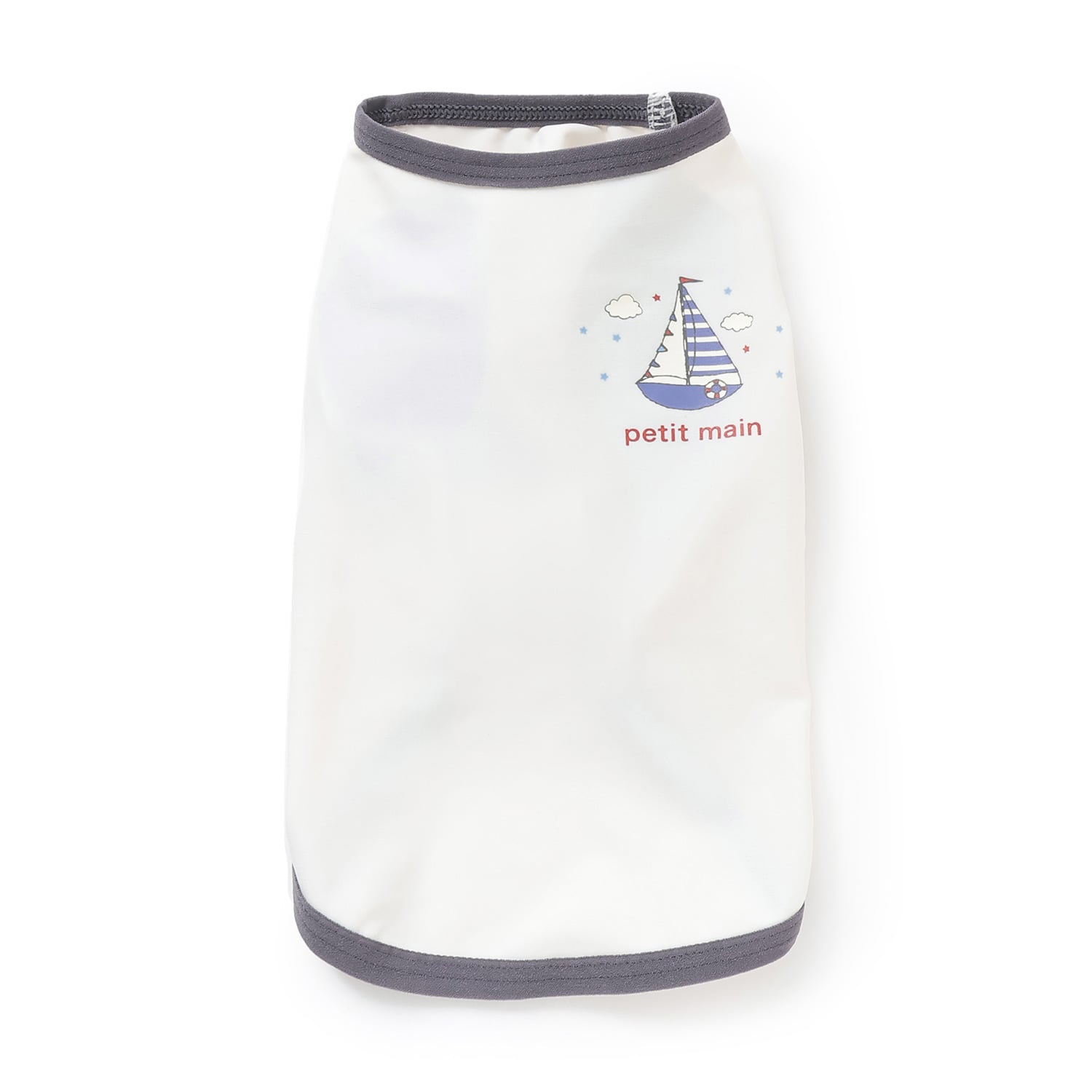 プティマイン petit main 【DOG】【SWIM】袖配色半袖T 【返品不可商品】 （チャコール） チャコール