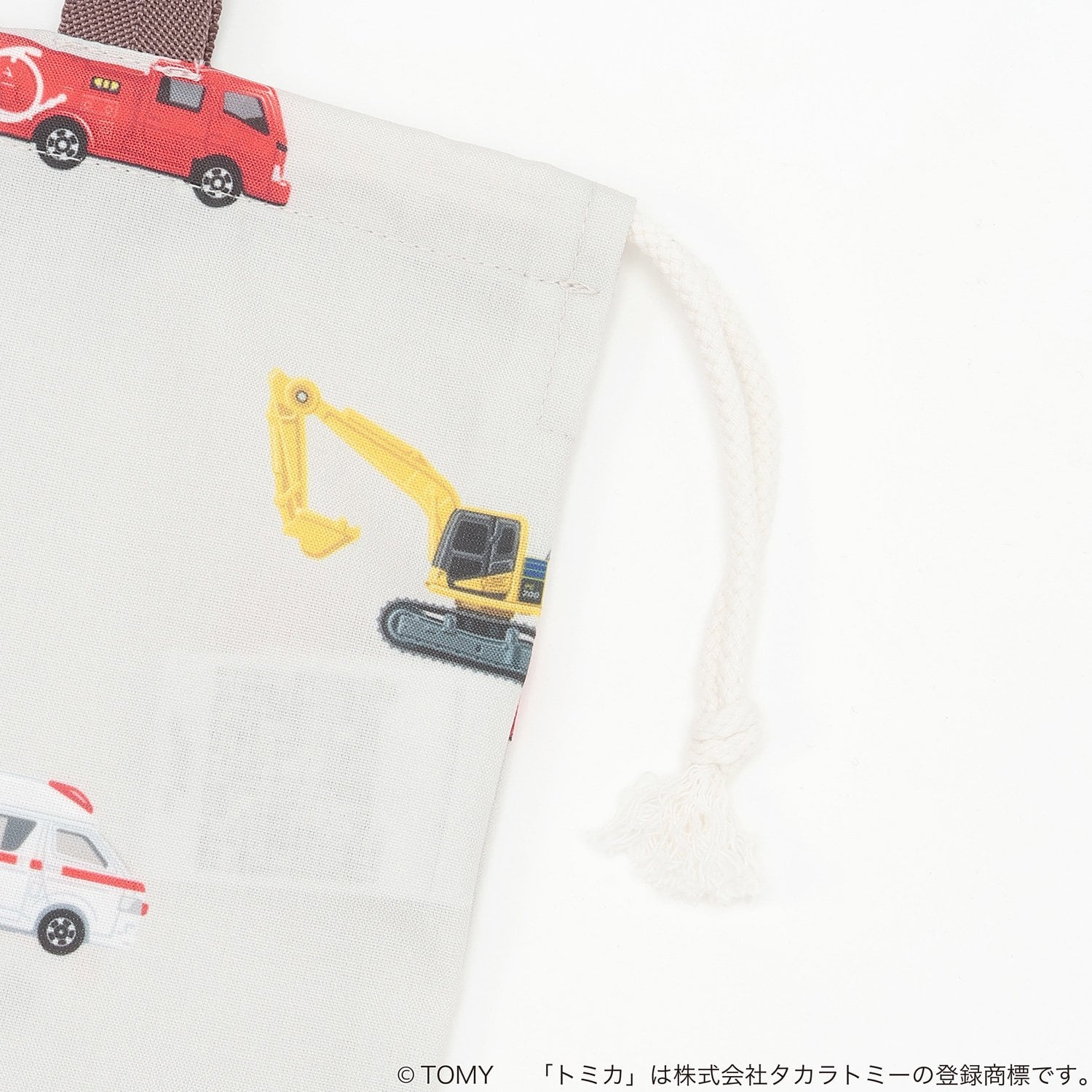 プティマイン petit main 【TOMICA】お着替え巾着 （薄ベージュ） 薄ベージュ
