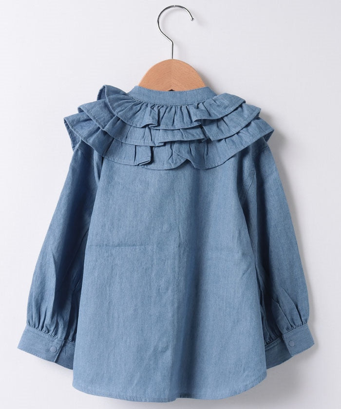 プティマイン petit main 【リンク】フリル衿ブラウス