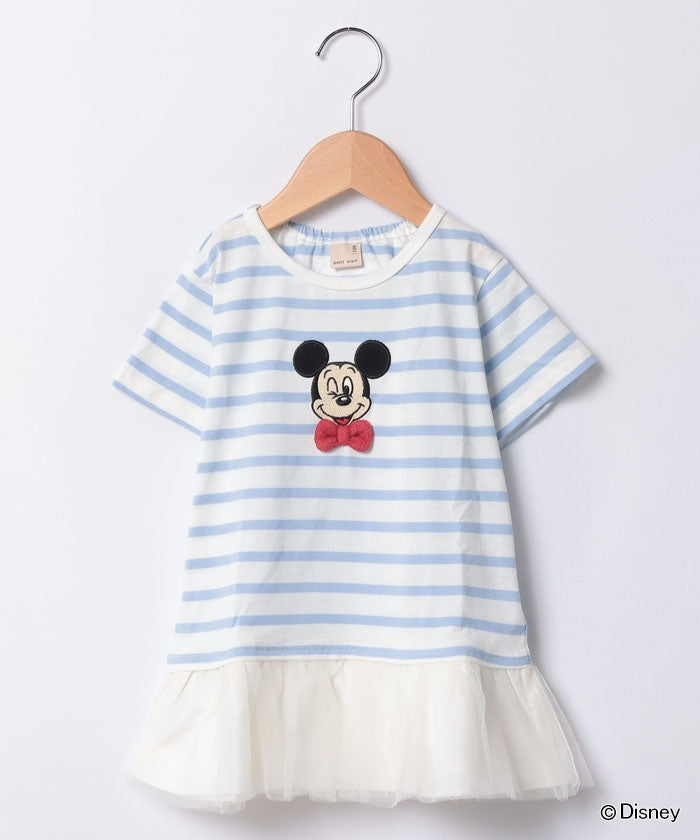 プティマイン petit main 【Disney】ボーダーアップリケT