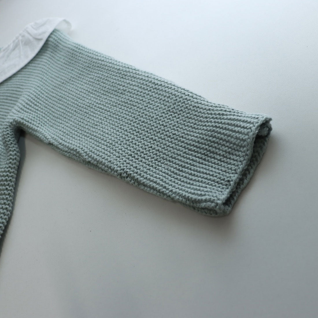 Petit Main Frill Collar Knit Coverall [Non-returnable item]