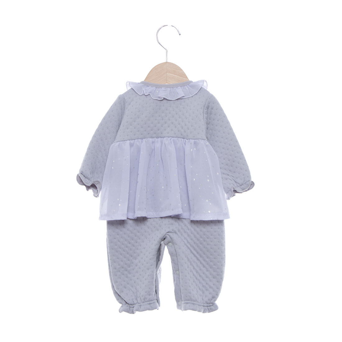 プティマイン petit main 星柄シフォン切替2WAYオール【返品不可商品】